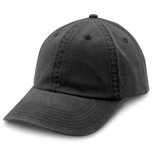 Black Washed Chino Caps